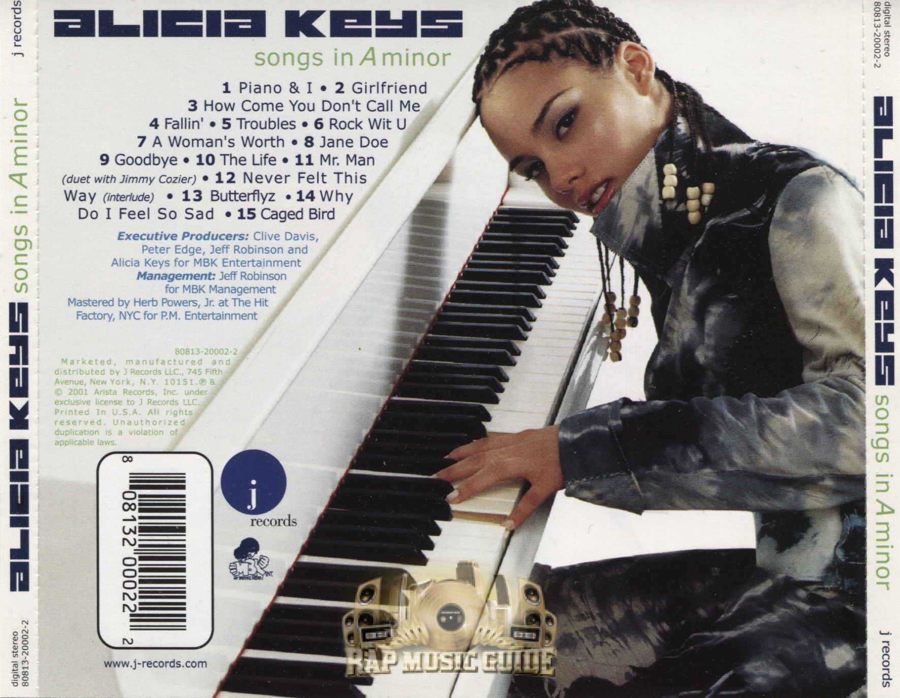 Alicia Keys Songs In A Minor CD Rap Music Guide Alicia Keys Songs In A Minor CD Rap Music Guide